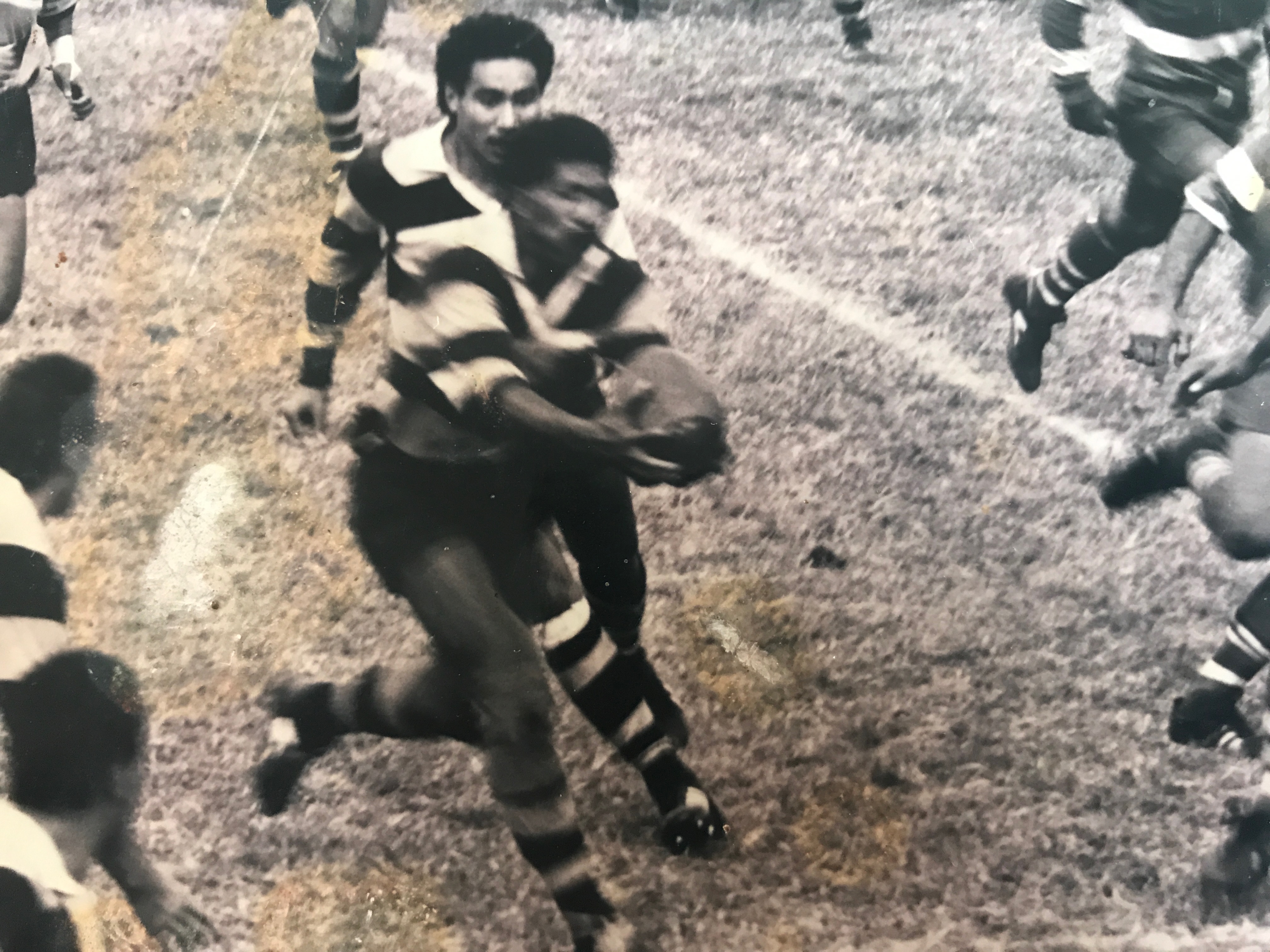 My dad on the rugby field.