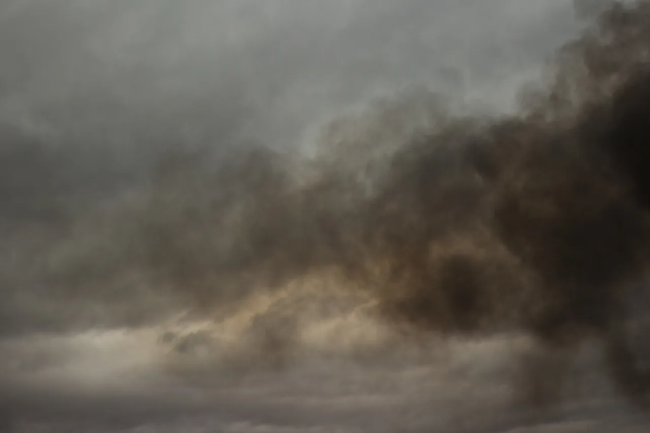 Stormy sky over the landscape